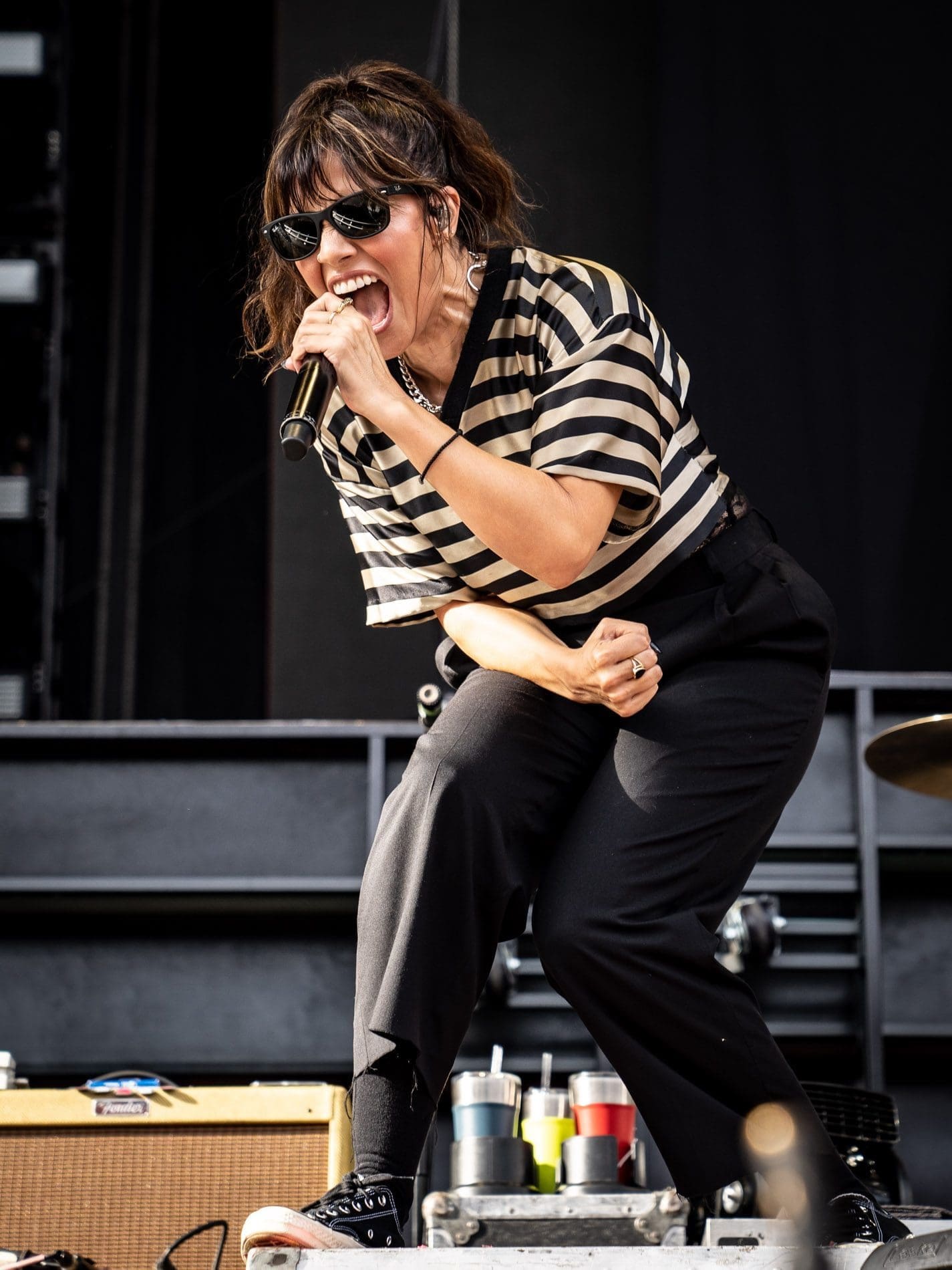 The Interrupters perform during the Hella Mega Tour at CBP in Philadelphia.
