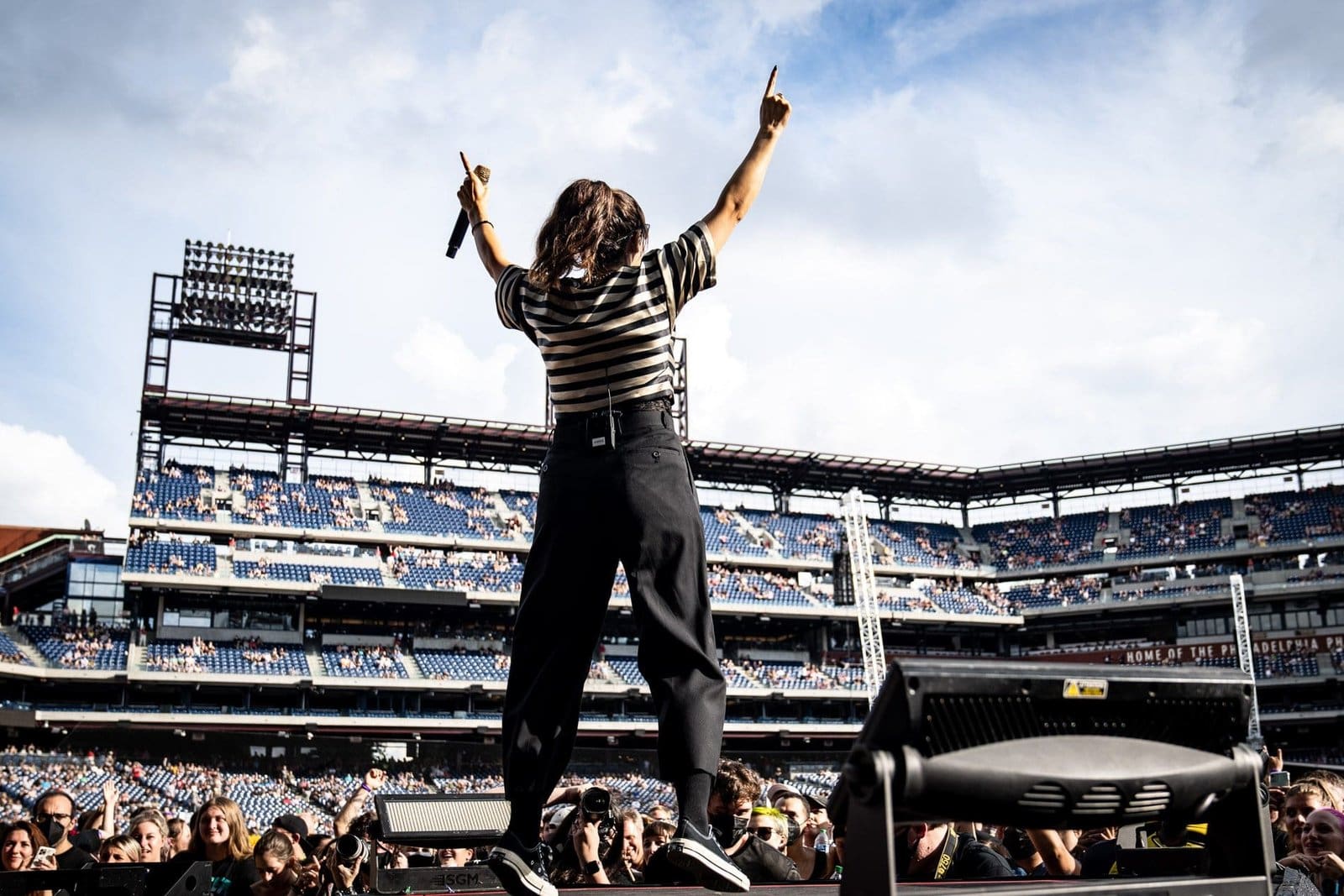 The Interrupters perform during the Hella Mega Tour at CBP in Philadelphia.