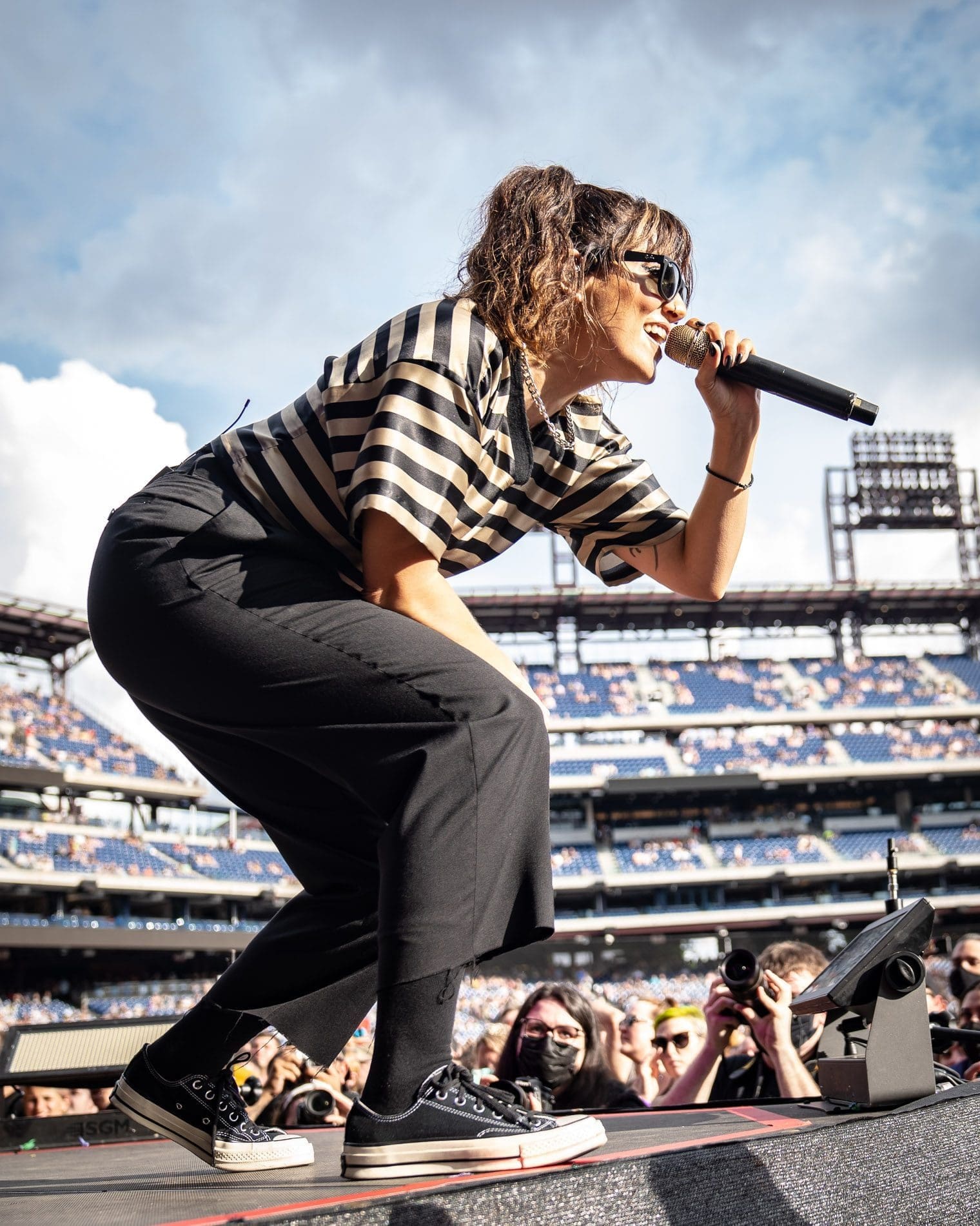 The Interrupters perform during the Hella Mega Tour at CBP in Philadelphia.