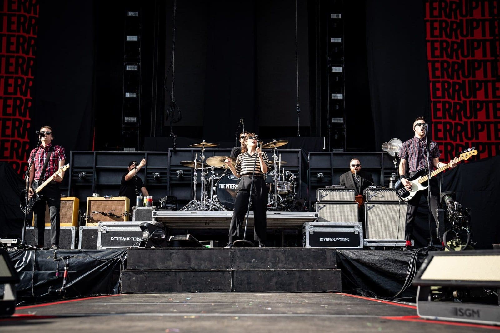 The Interrupters perform during the Hella Mega Tour at CBP in Philadelphia.