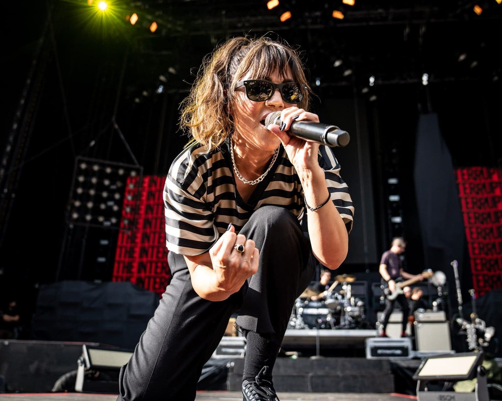 The Interrupters perform during the Hella Mega Tour at CBP in Philadelphia.