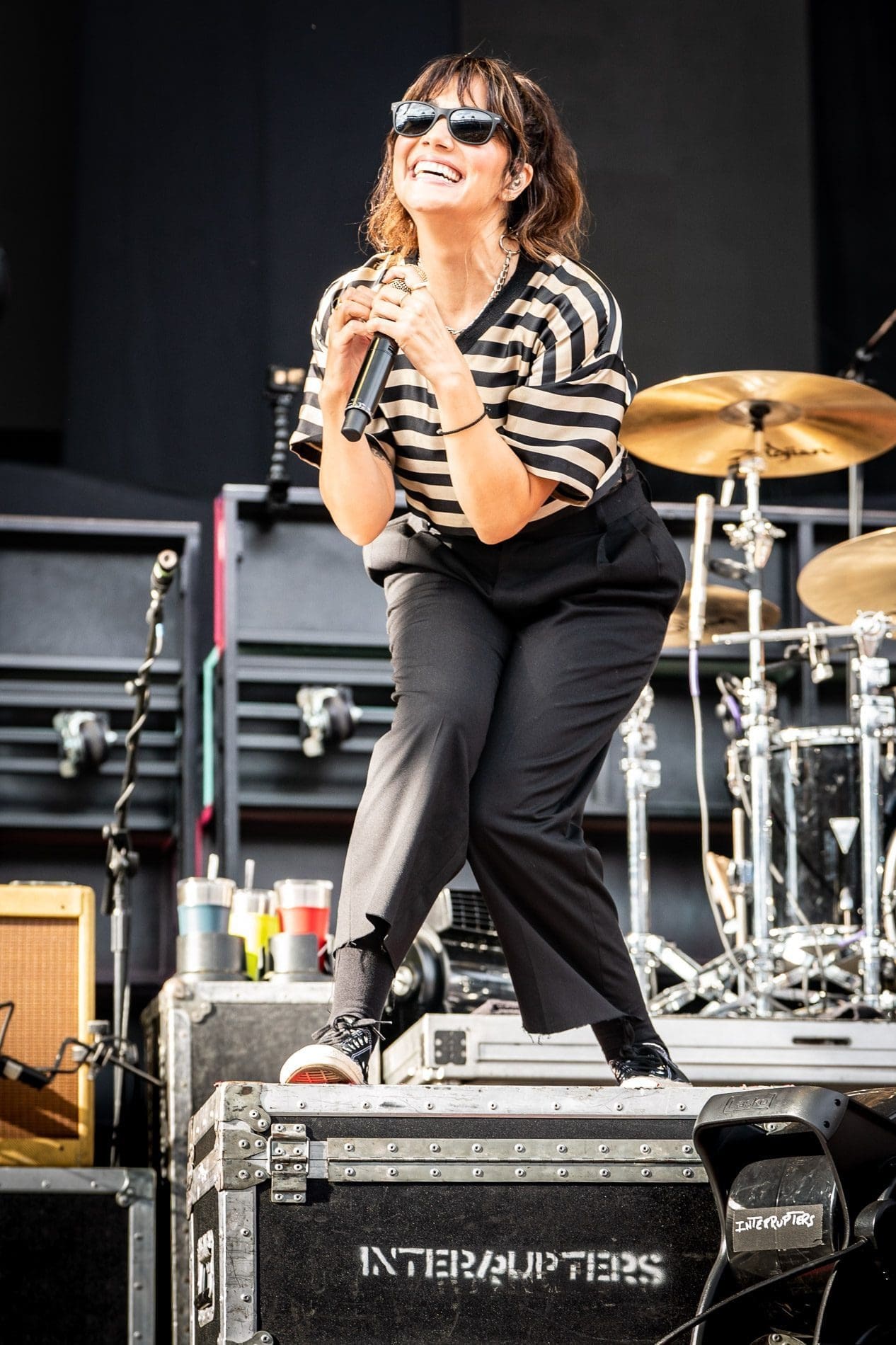 The Interrupters perform during the Hella Mega Tour at CBP in Philadelphia.