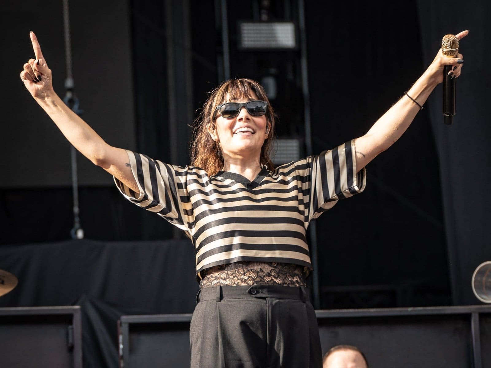 The Interrupters perform during the Hella Mega Tour at CBP in Philadelphia.