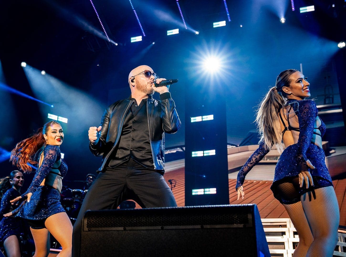 Pitbull performs at Hershey Park Stadium.
