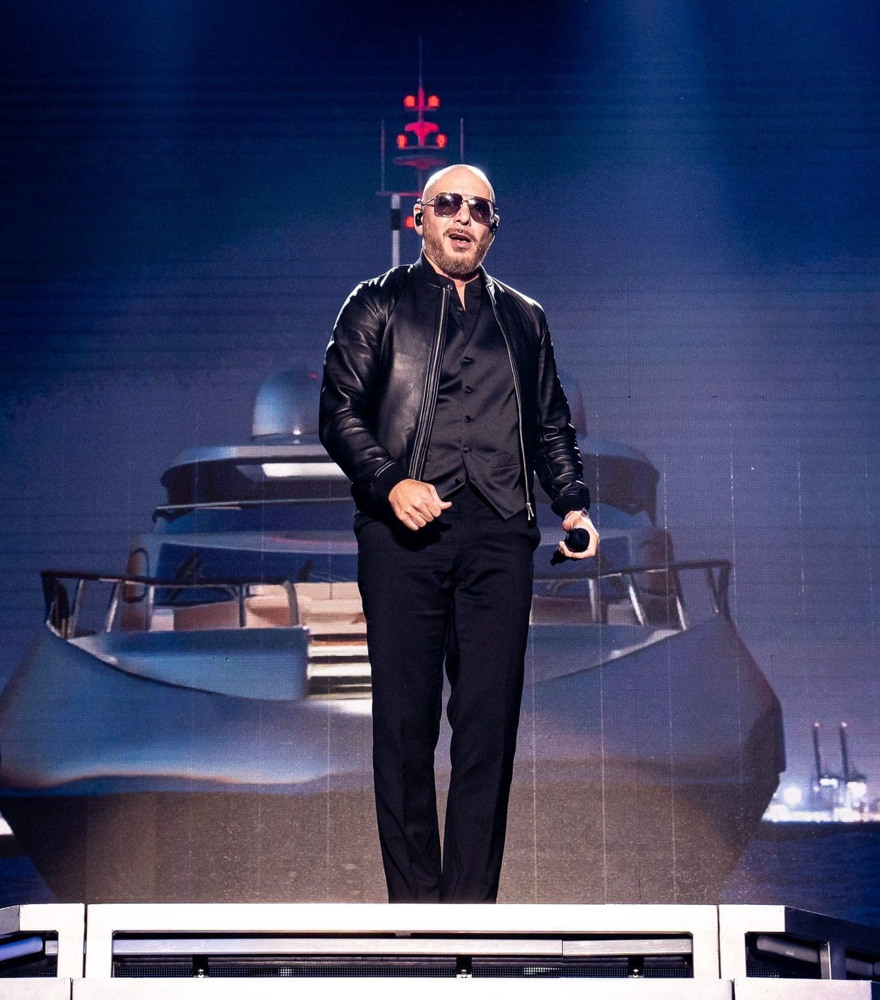 Pitbull performs at Hershey Park Stadium.