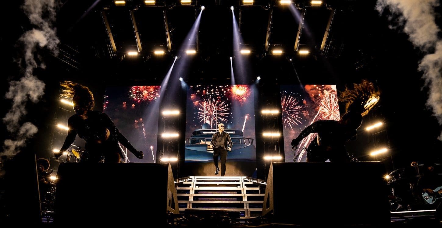 Pitbull performs at Hershey Park Stadium.