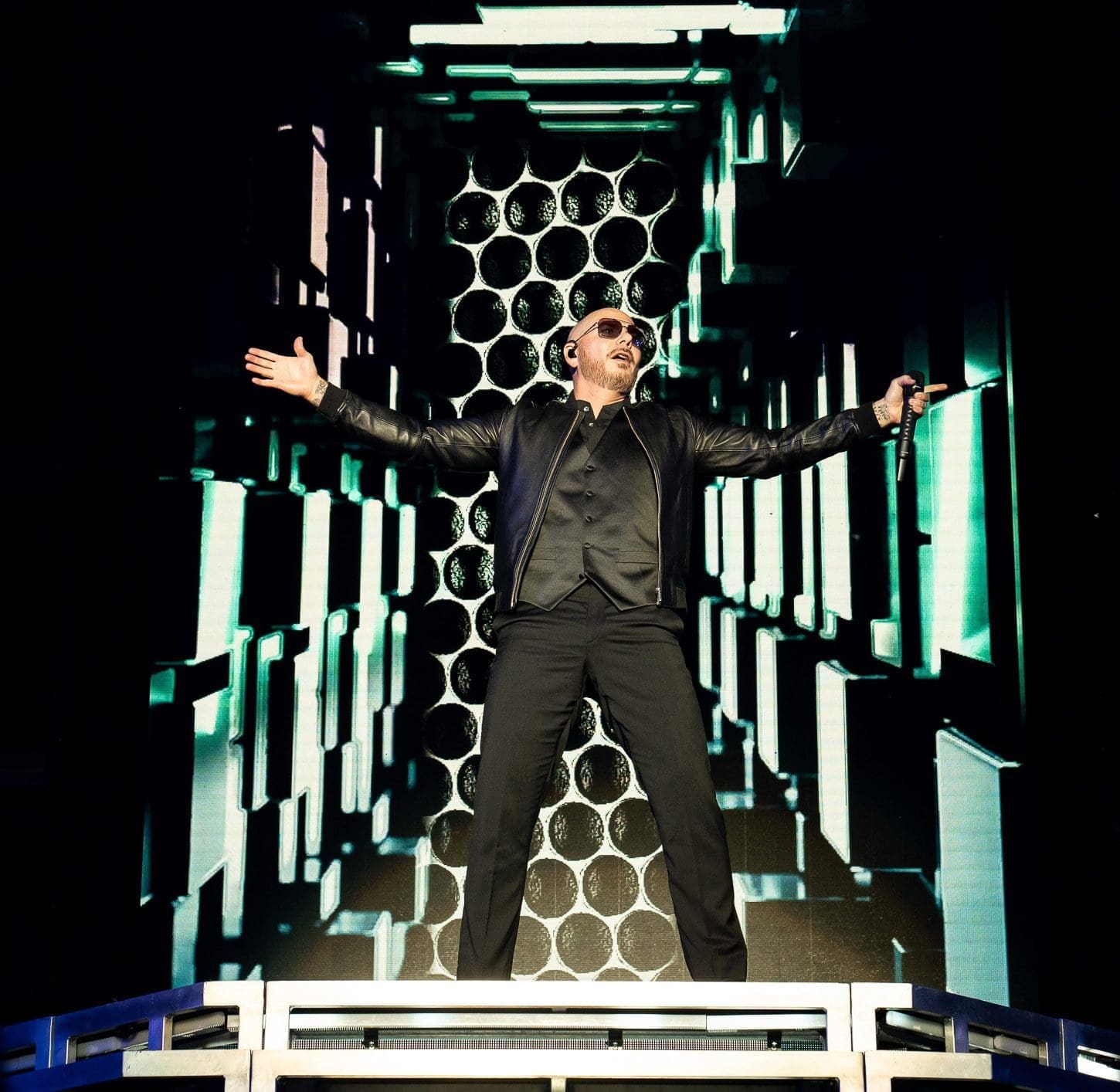 Pitbull performs at Hershey Park Stadium.
