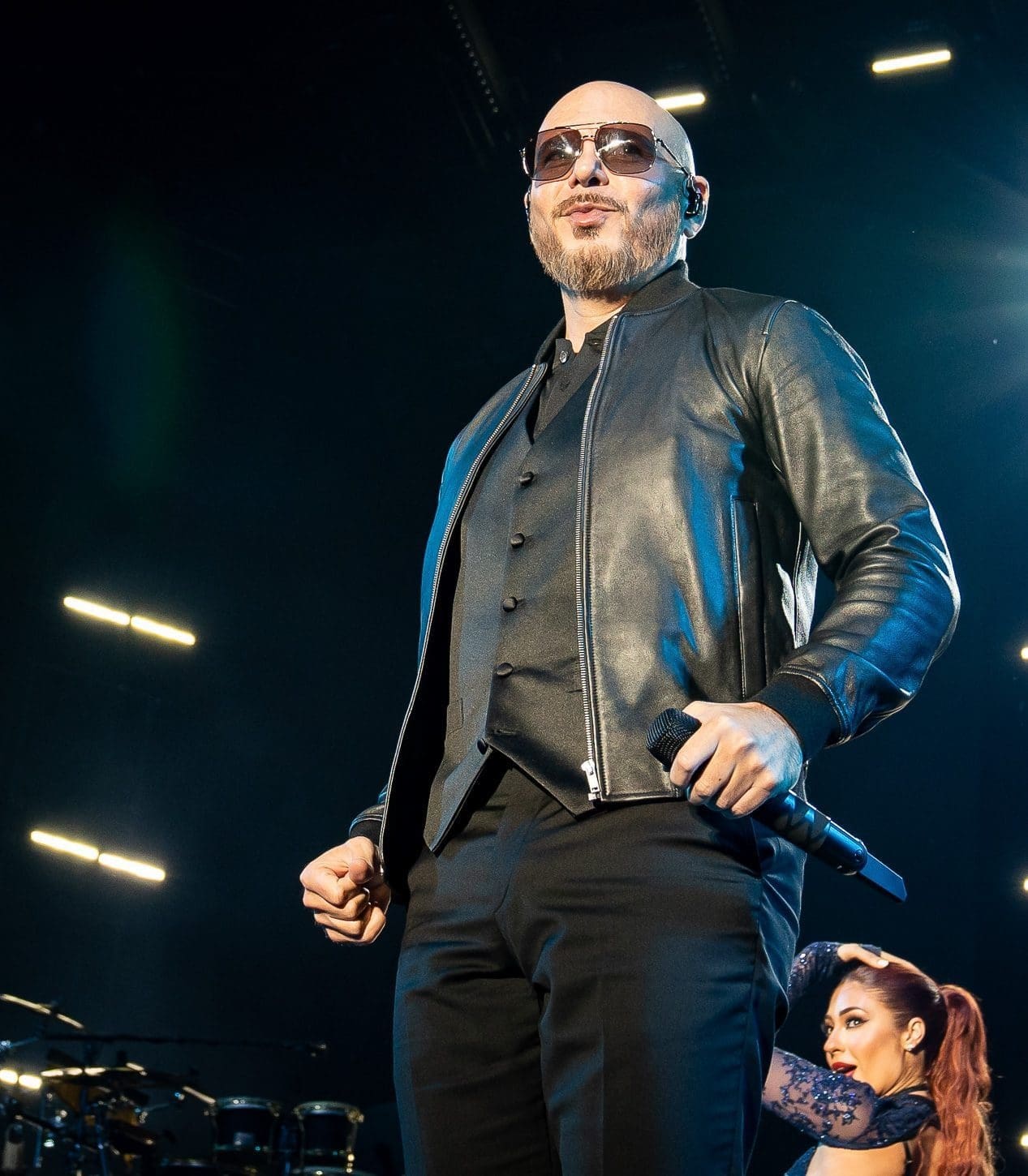 Pitbull performs at Hershey Park Stadium.