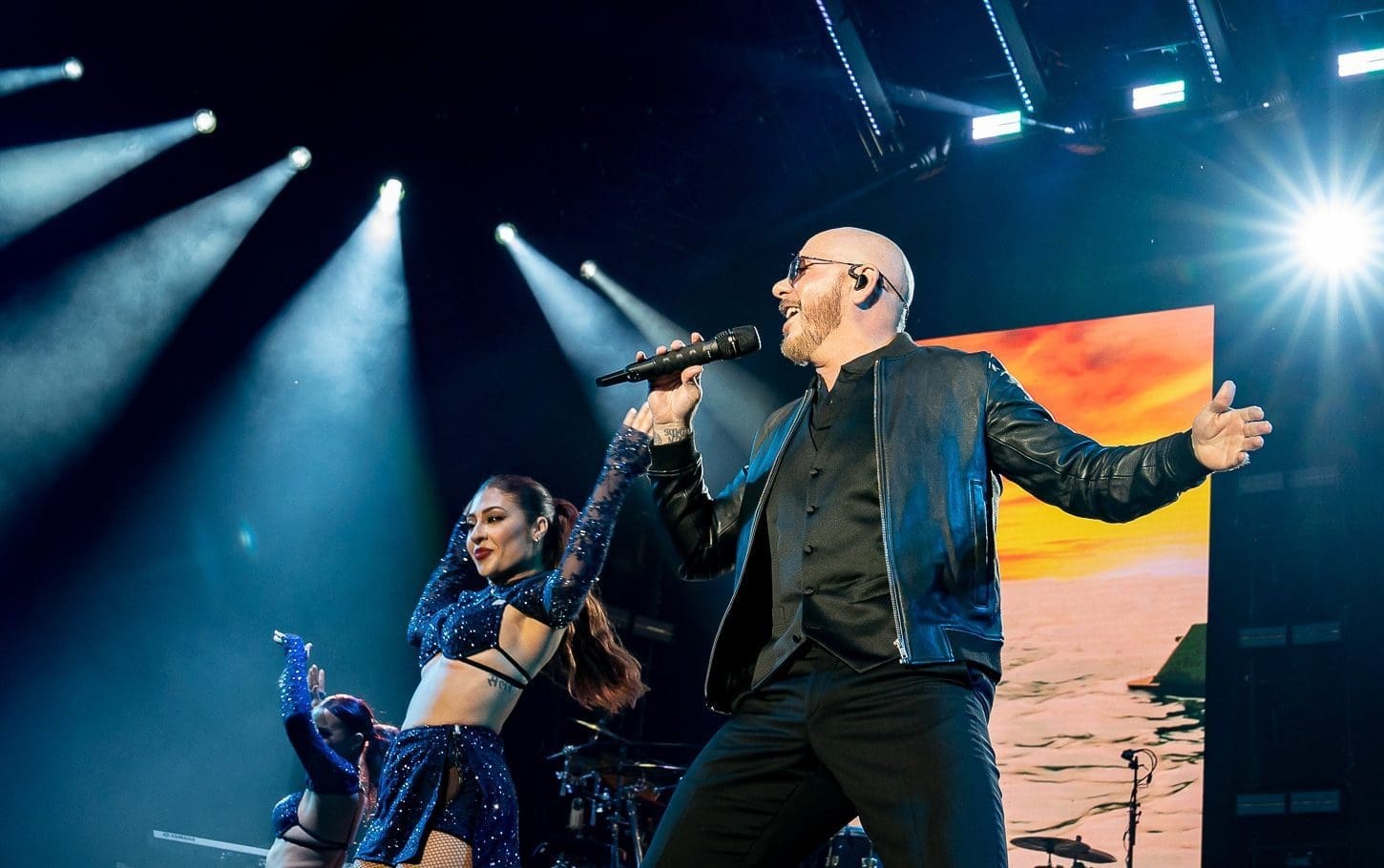 Pitbull performs at Hershey Park Stadium.