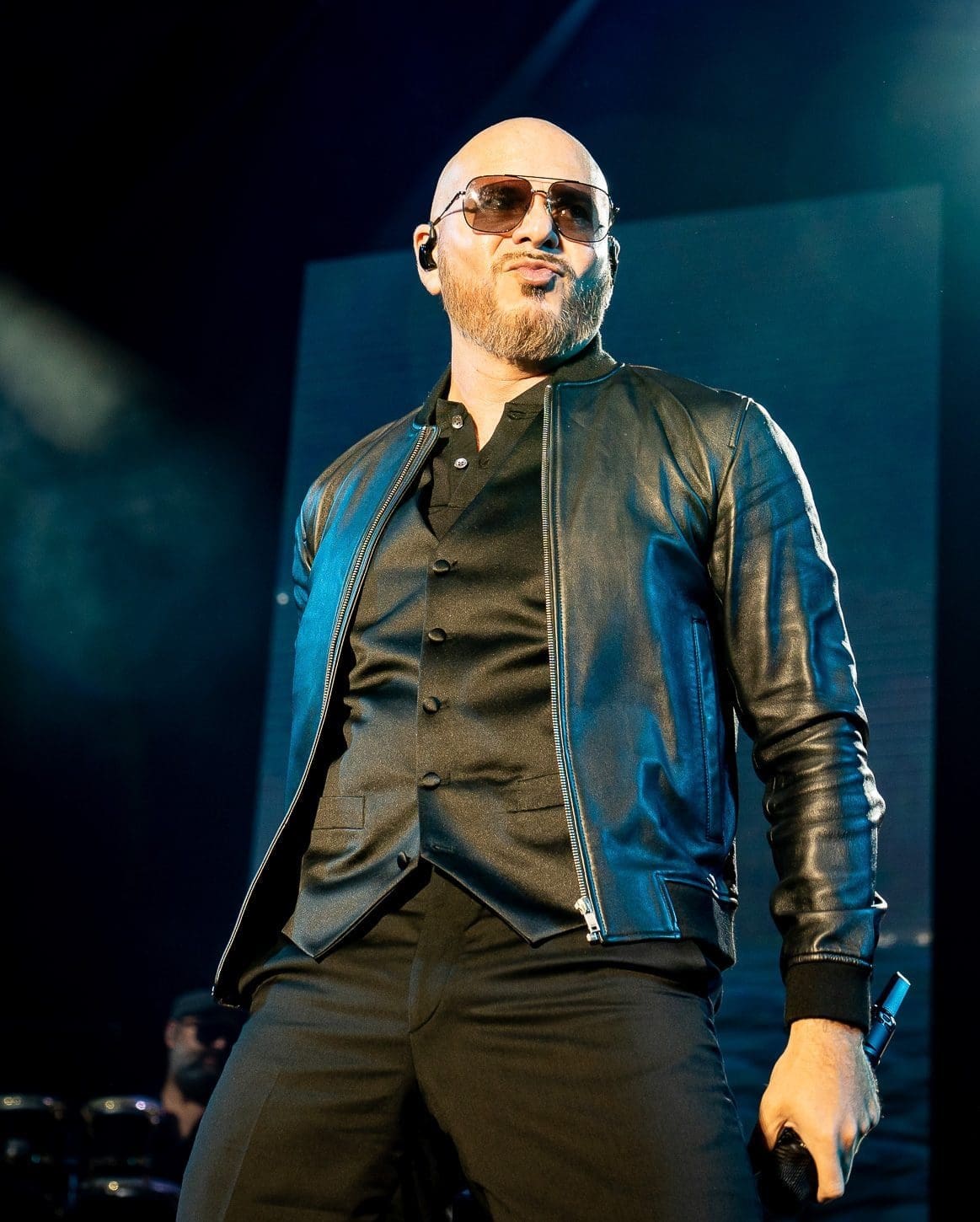 Pitbull performs at Hershey Park Stadium.