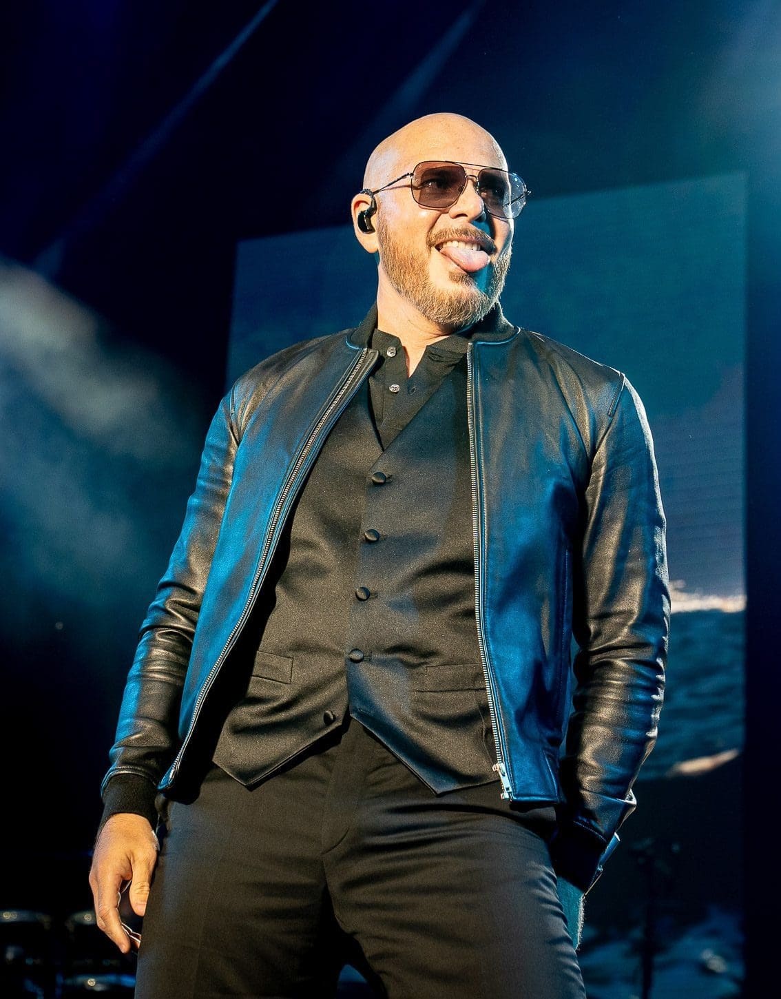 Pitbull performs at Hershey Park Stadium.