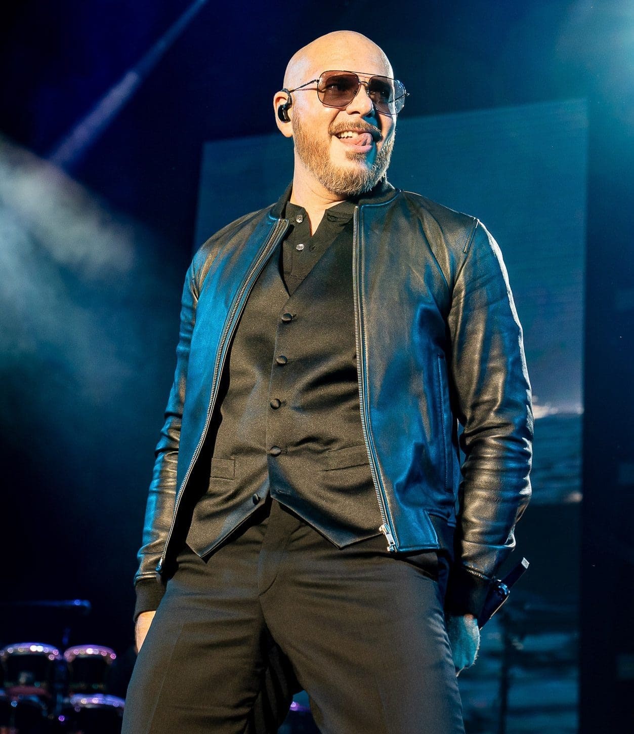 Pitbull performs at Hershey Park Stadium.