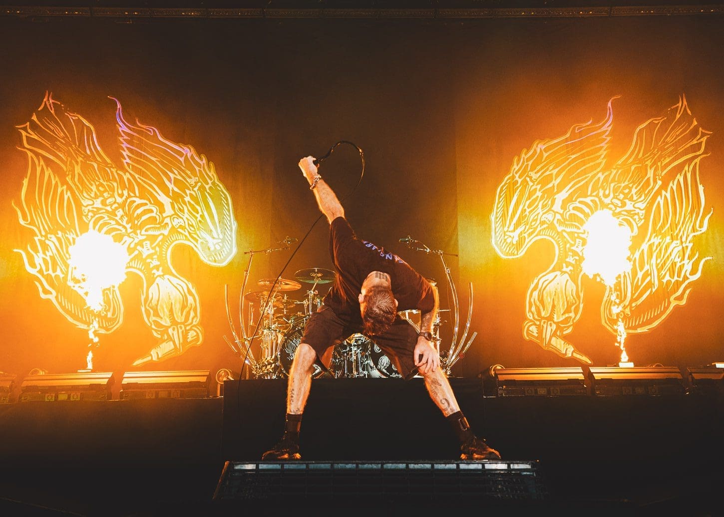 Lamb of God performs at the Santander Arena in Reading, PA