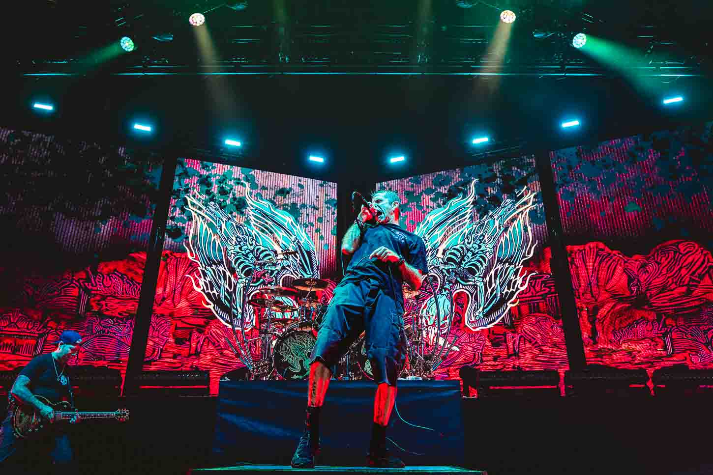 Lamb of God performs at the Santander Arena in Reading, PA