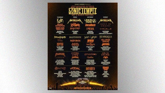 Linkin Park headlining 2025 Sonic Temple; full lineup revealed