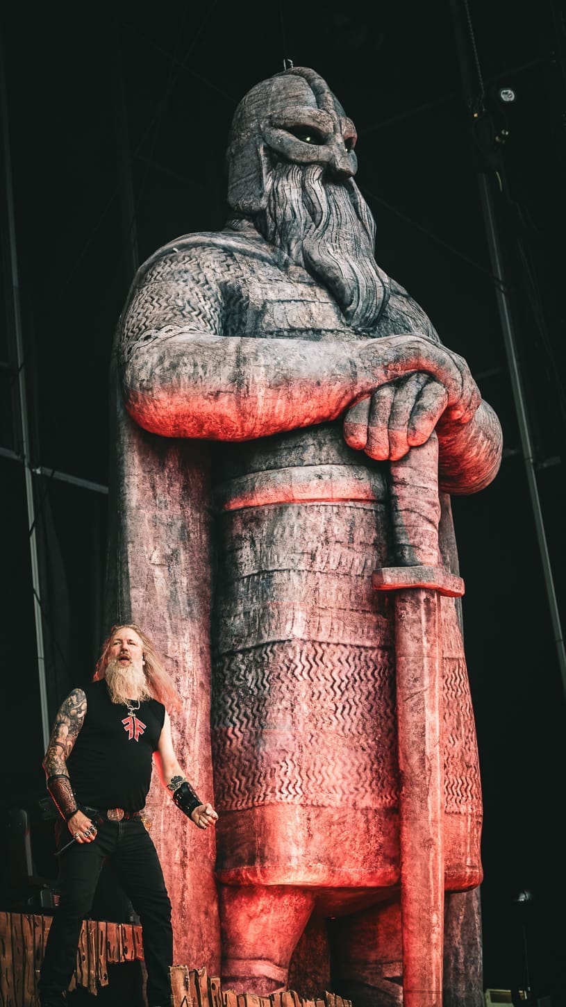 Amon Amarth performs at Hershey Park Stadium in support of Pantera.