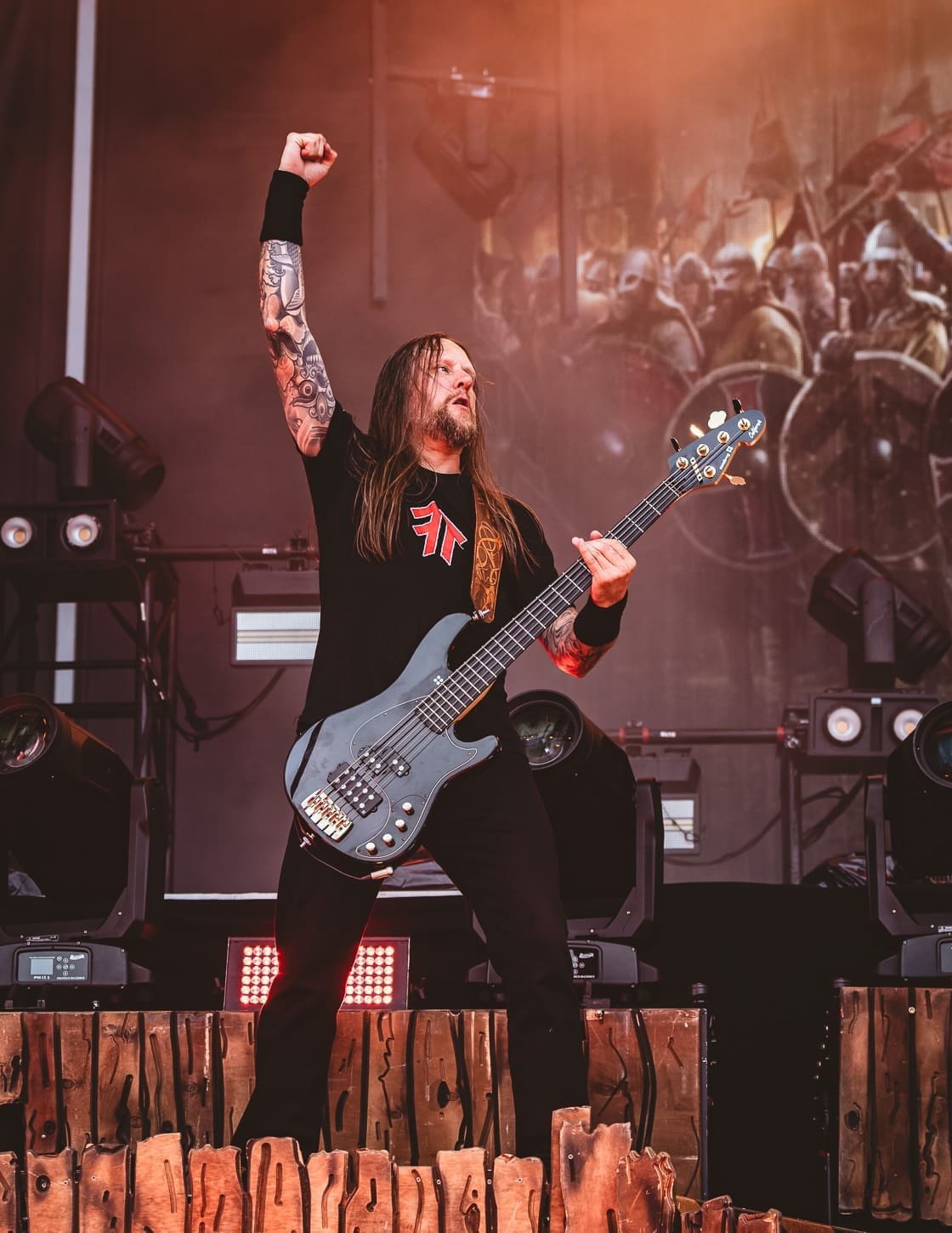 Amon Amarth performs at Hershey Park Stadium in support of Pantera.