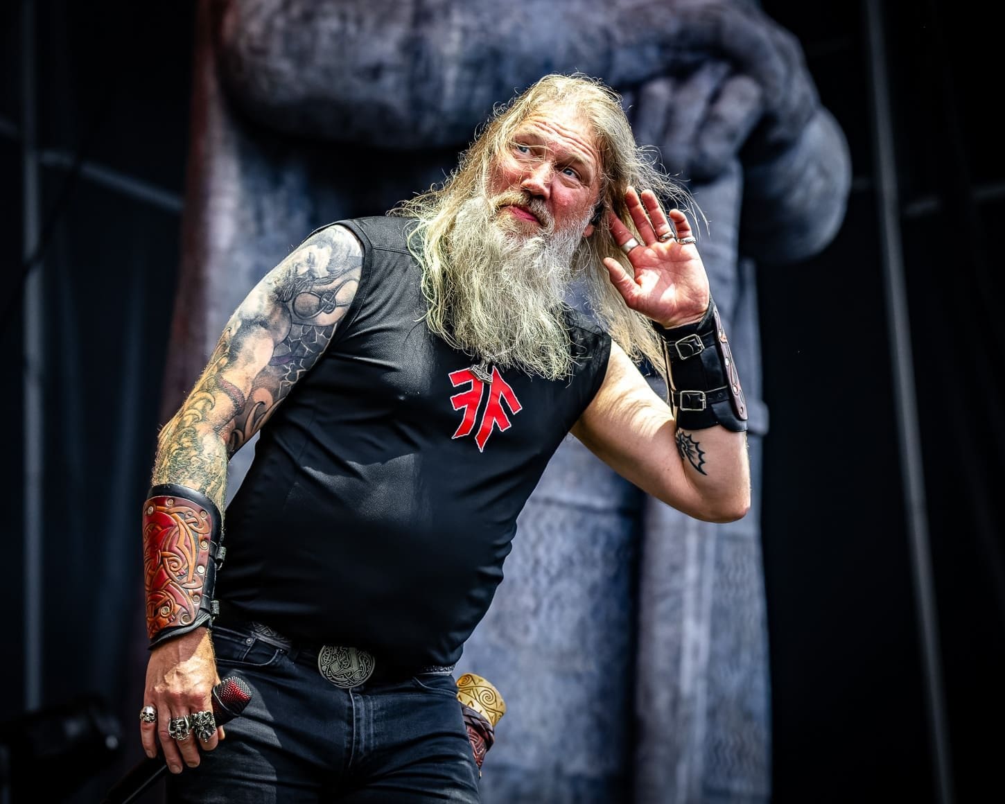 Amon Amarth performs at Hershey Park Stadium in support of Pantera.