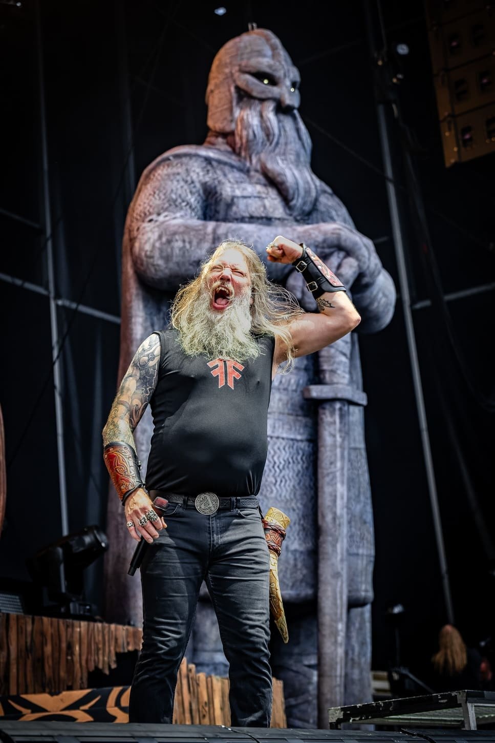 Amon Amarth performs at Hershey Park Stadium in support of Pantera.