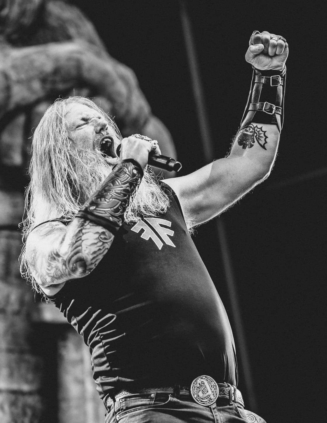 Amon Amarth performs at Hershey Park Stadium in support of Pantera.