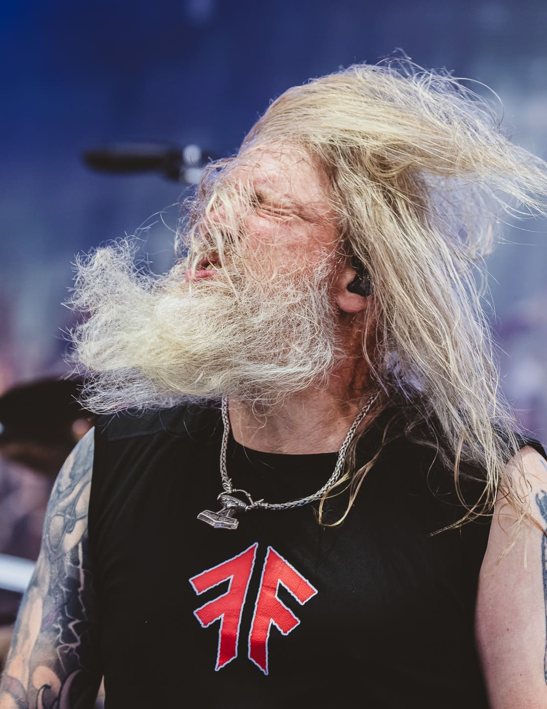 Amon Amarth performs at Hershey Park Stadium in support of Pantera.