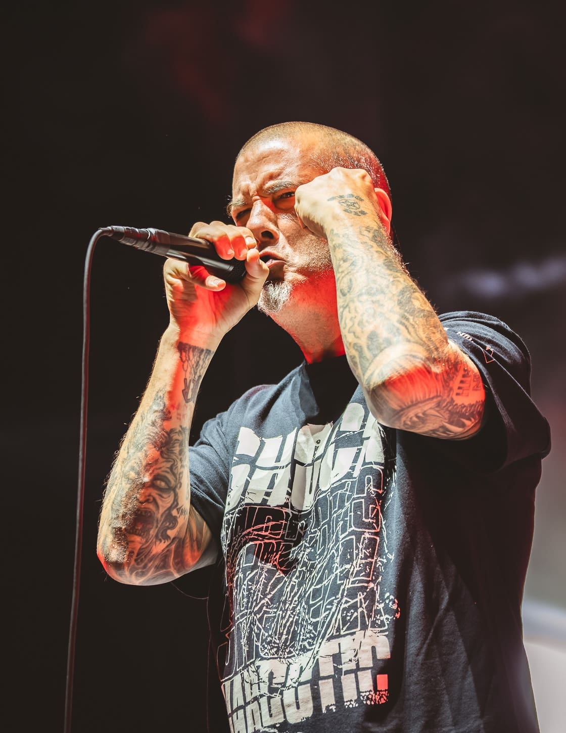 Pantera performs at Hershey Park Stadium.