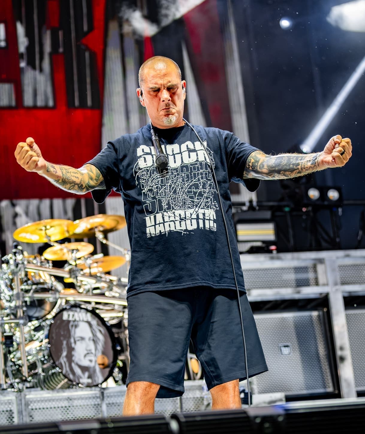 Pantera performs at Hershey Park Stadium.