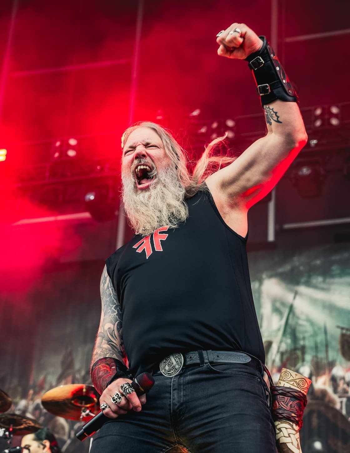 Amon Amarth performs at Hershey Park Stadium in support of Pantera.