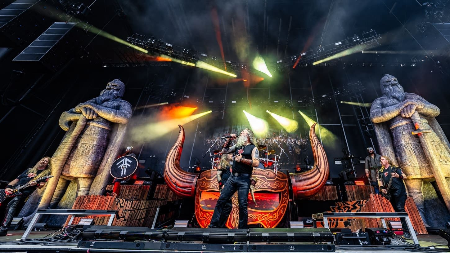 Amon Amarth performs at Hershey Park Stadium in support of Pantera.