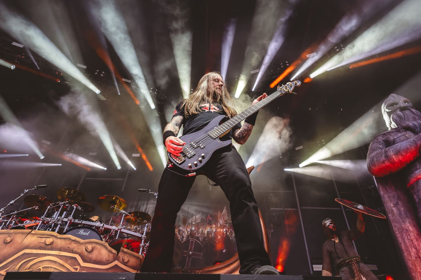 Amon Amarth performs at Hershey Park Stadium in support of Pantera.