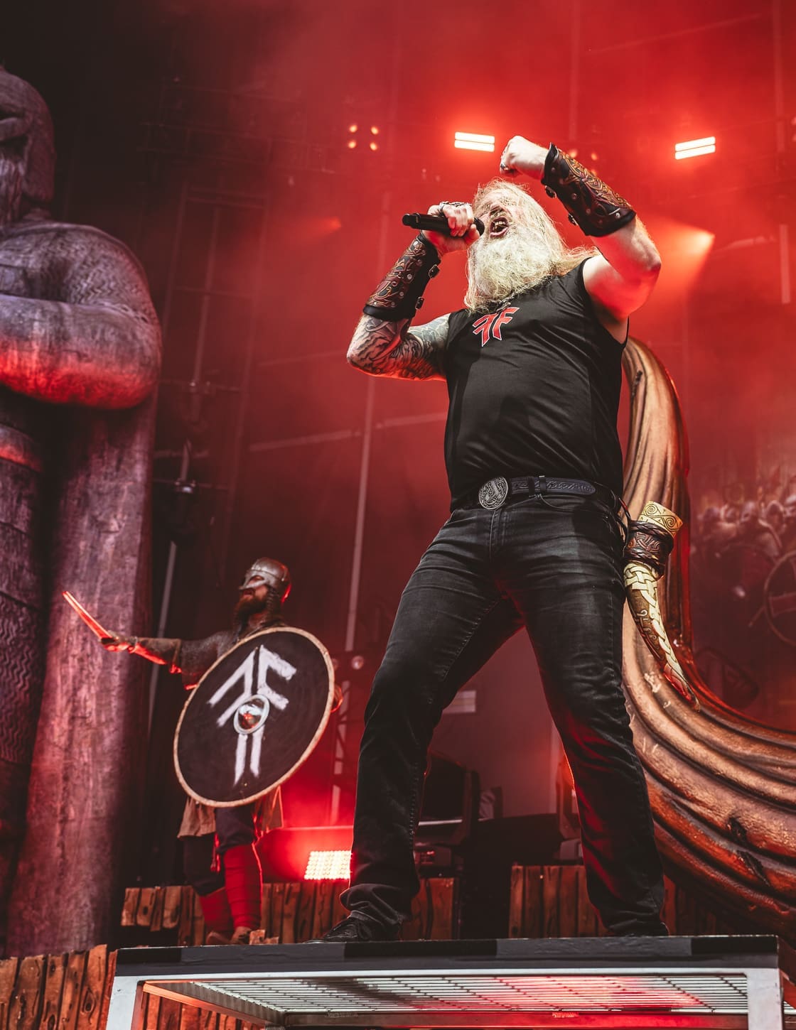 Amon Amarth performs at Hershey Park Stadium in support of Pantera.