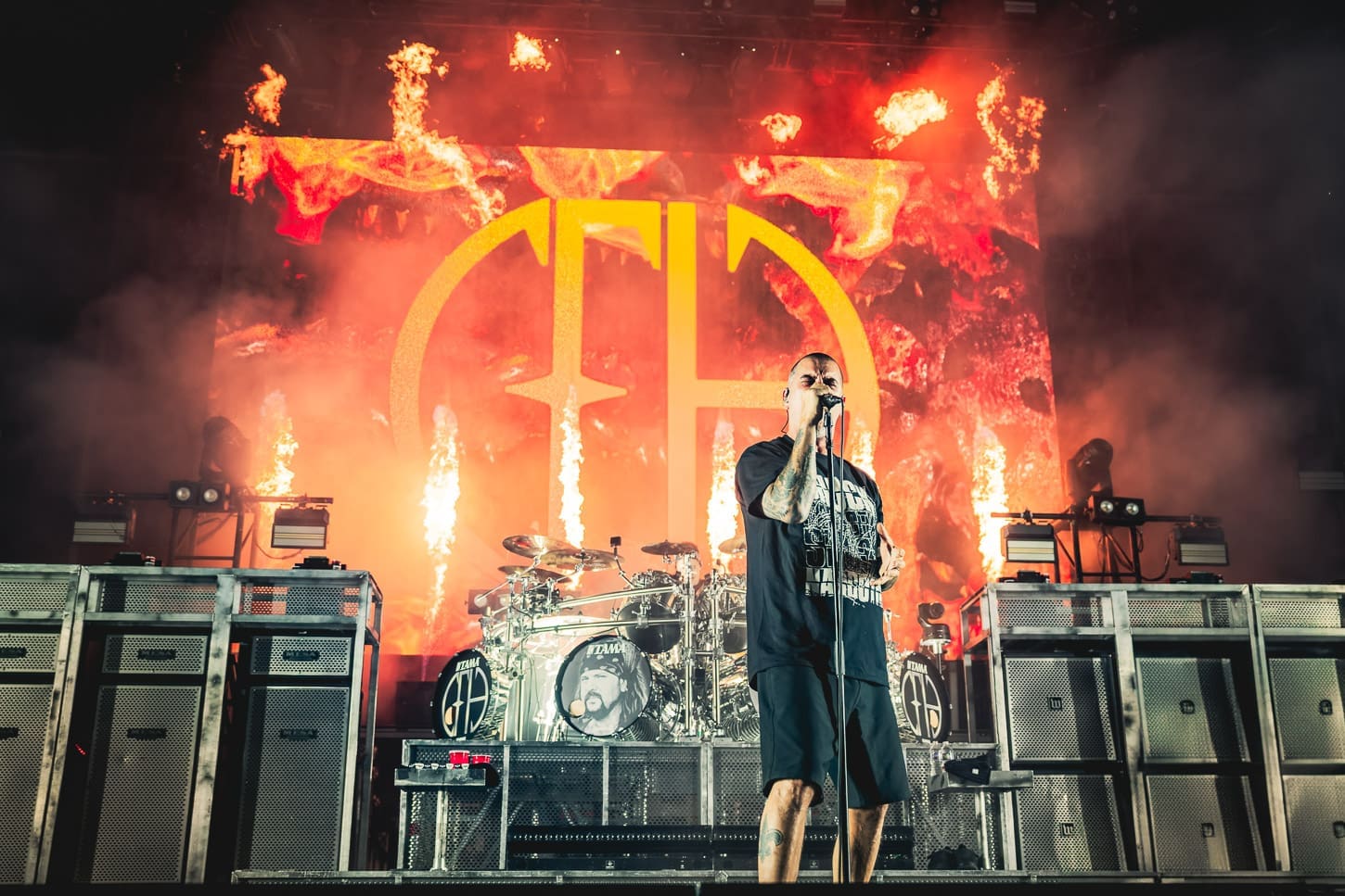 Pantera performs at Hershey Park Stadium.