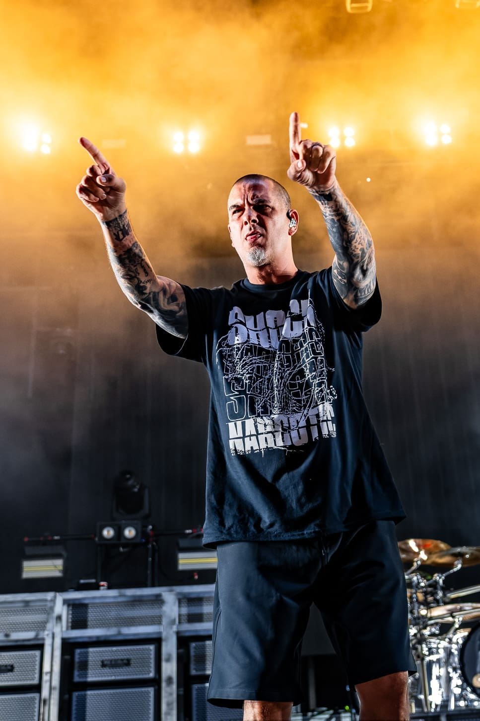 Pantera performs at Hershey Park Stadium.