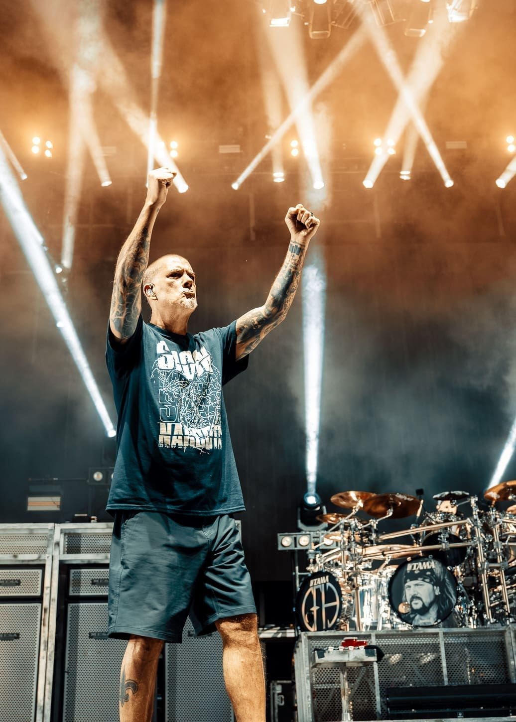 Pantera performs at Hershey Park Stadium.