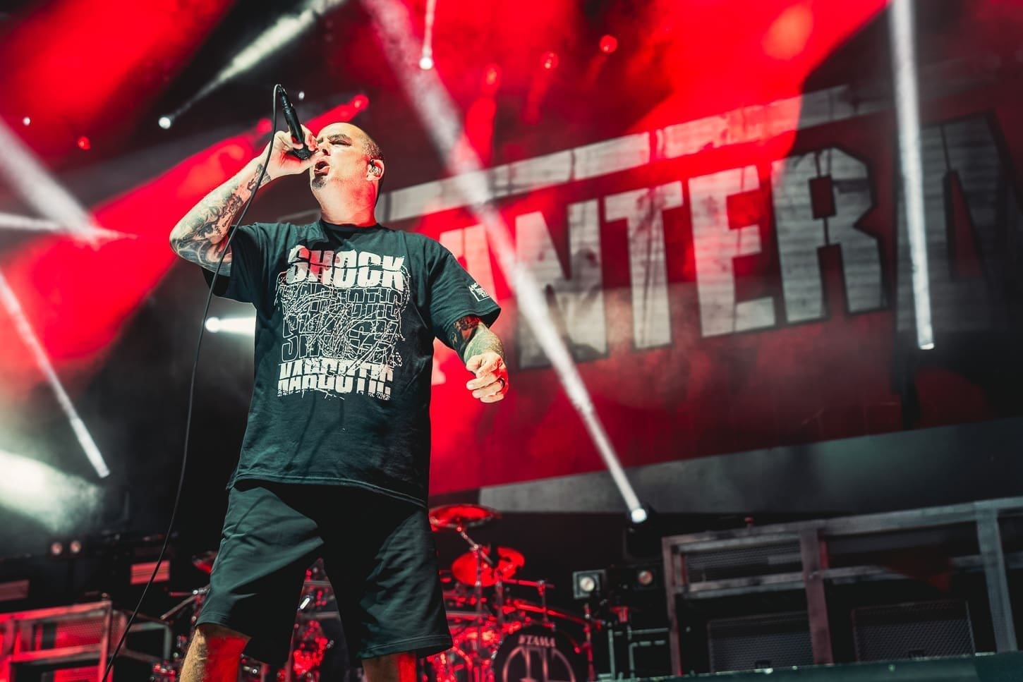 Pantera performs at Hershey Park Stadium.