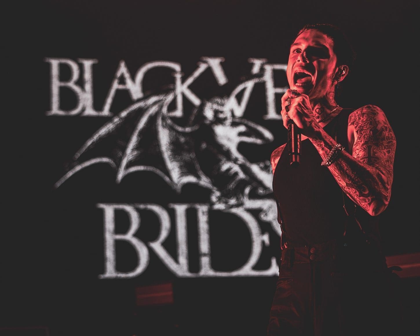 Black Veil Brides perform at the Mann Music Center in Philadelphia, PA.