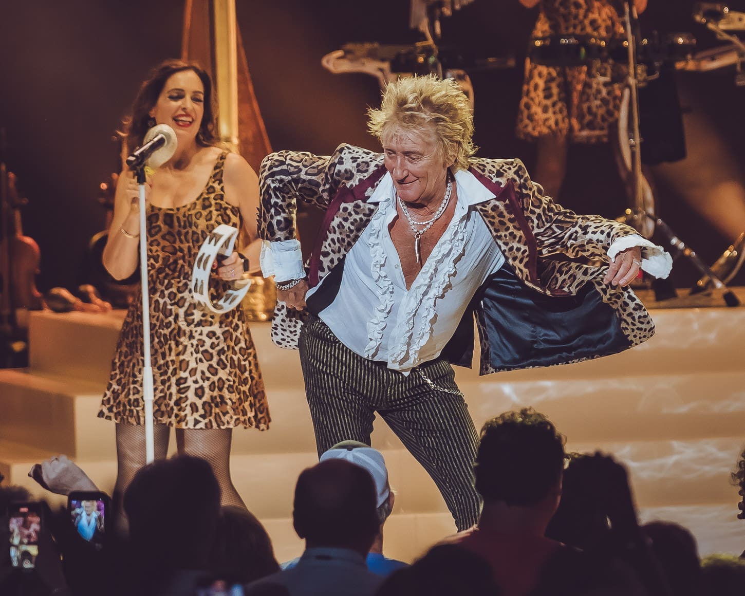 Rod Stewart performs at the Mann Music Center in Philadelphia, PA