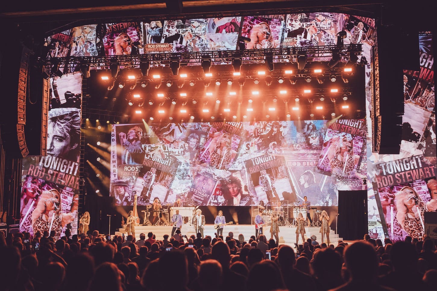 Rod Stewart performs at the Mann Music Center in Philadelphia, PA