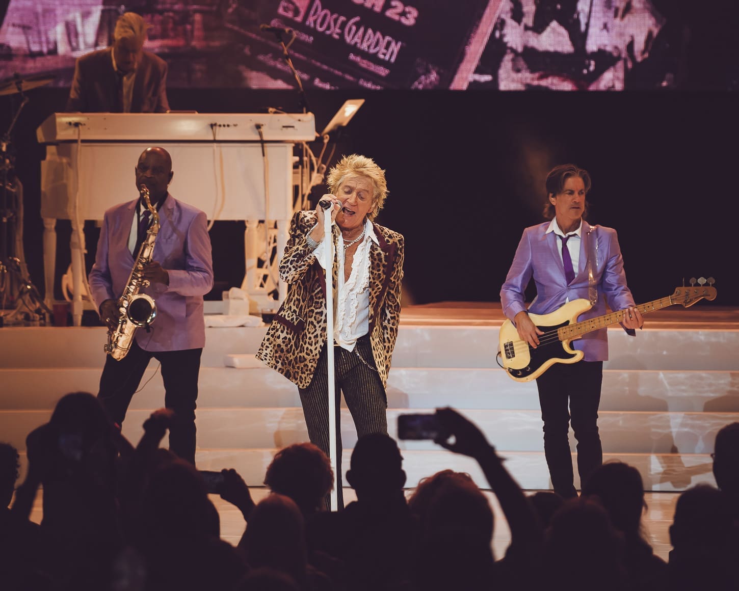 Rod Stewart performs at the Mann Music Center in Philadelphia, PA
