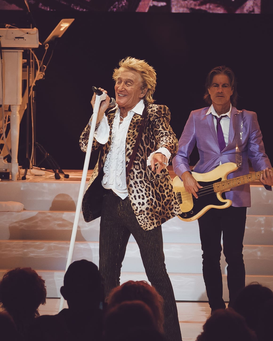 Rod Stewart performs at the Mann Music Center in Philadelphia, PA