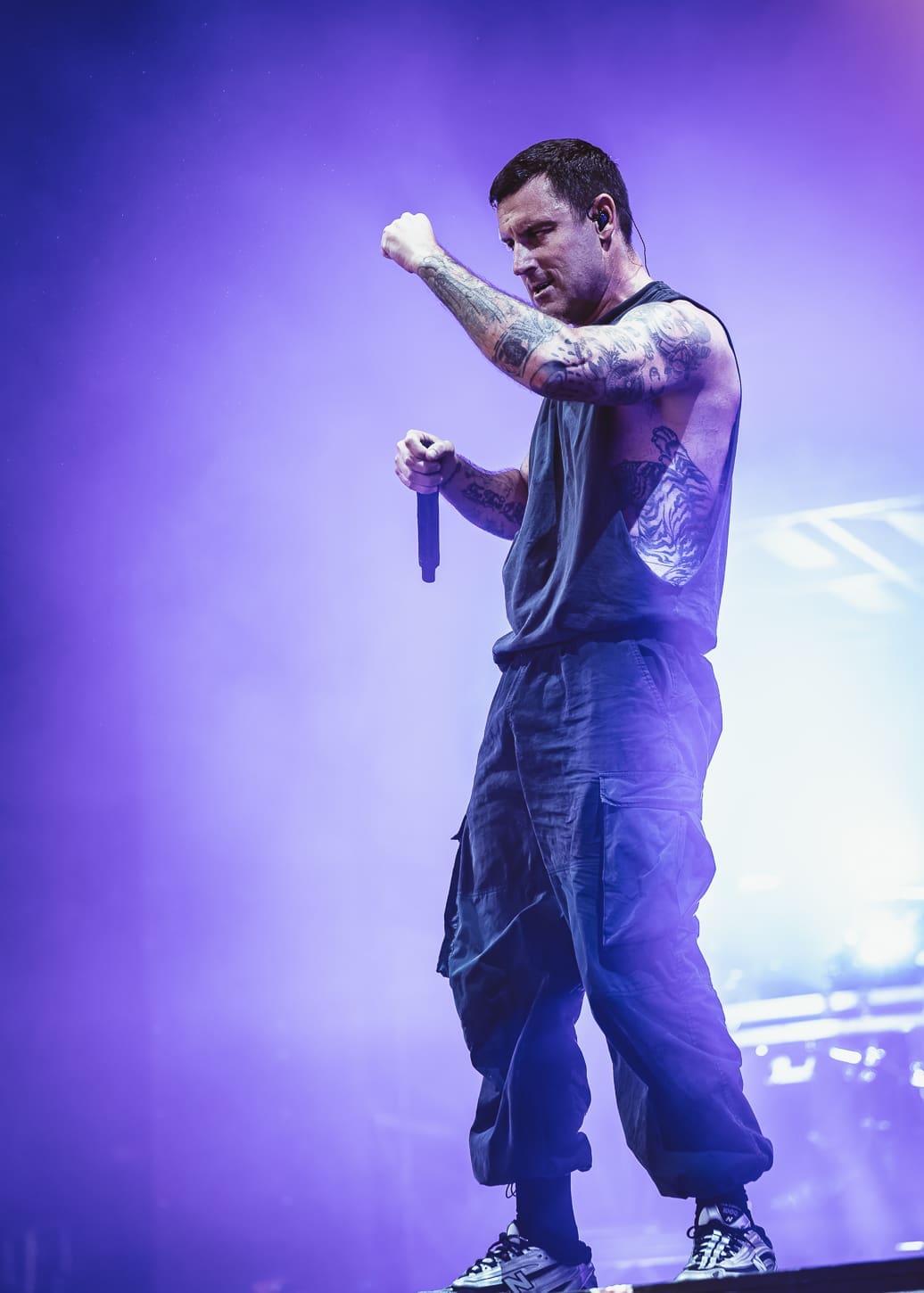 Parkway Drive performs at the Freedom Mortgage Pavilion in Camden, NJ during the Summer of Loud tour.