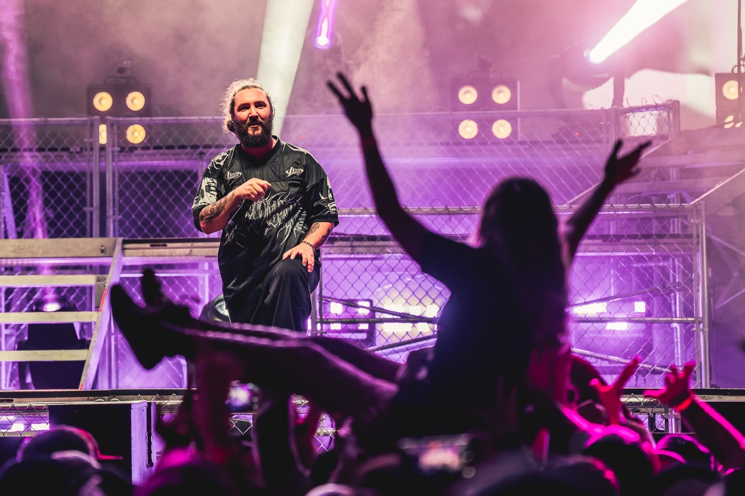 I, Prevail performs at the Freedom Mortgage Pavilion in Camden, NJ during the Summer of Loud tour.