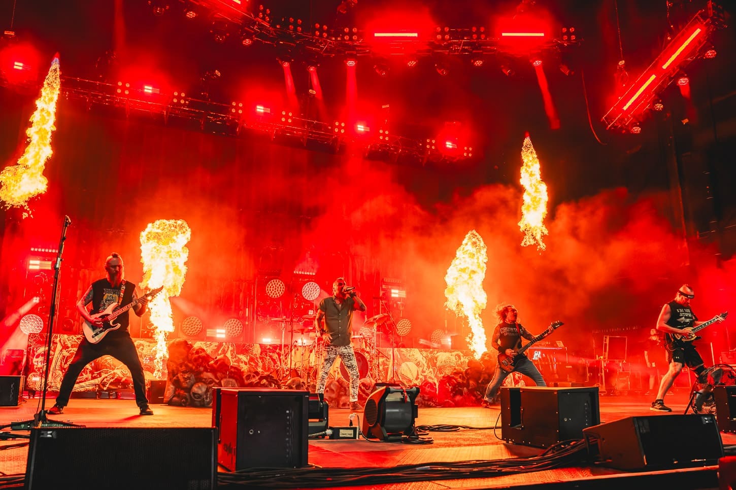 Killswitch Engage performs at the Freedom Mortgage Pavilion in Camden, NJ during the Summer of Loud tour.