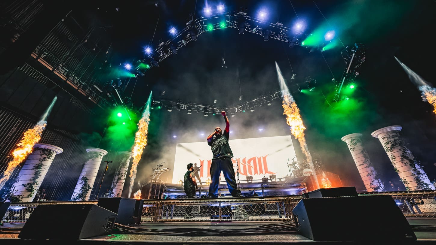 I, Prevail performs at the Freedom Mortgage Pavilion in Camden, NJ during the Summer of Loud tour.
