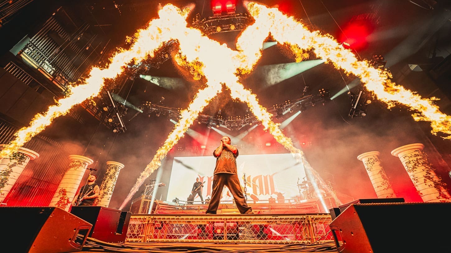 I, Prevail performs at the Freedom Mortgage Pavilion in Camden, NJ during the Summer of Loud tour.