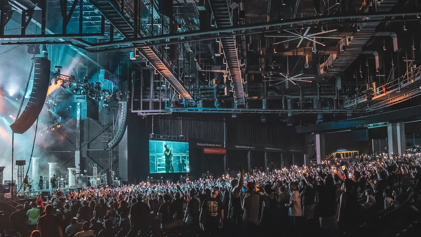 I, Prevail performs at the Freedom Mortgage Pavilion in Camden, NJ during the Summer of Loud tour.