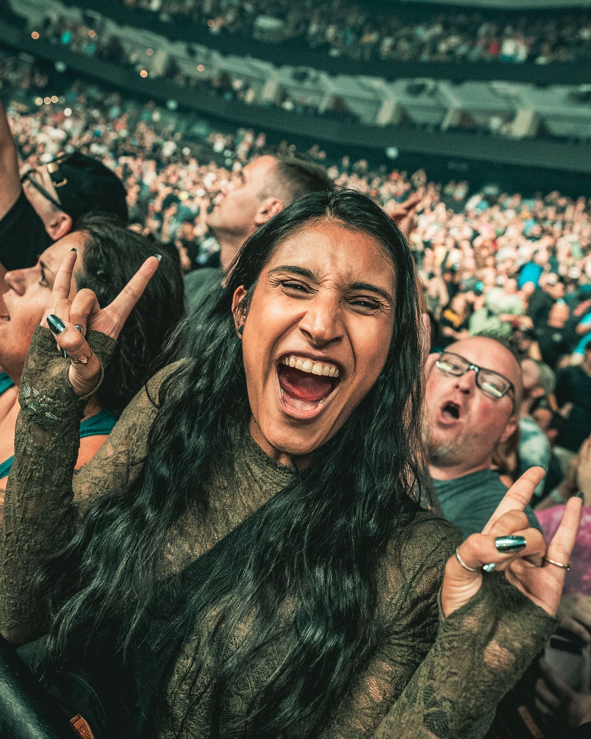 Linkin Park fans get hyped up at the Xfinity Mobile Arena in Philadelphia, PA